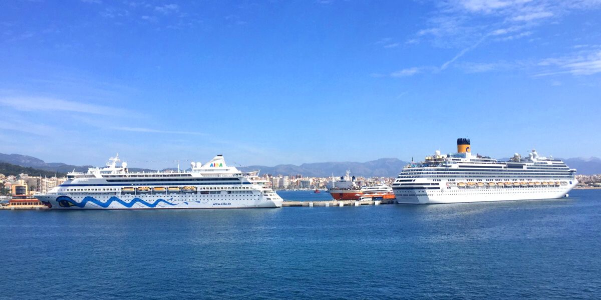 AIDA und Costa gemeinsam im Hafen