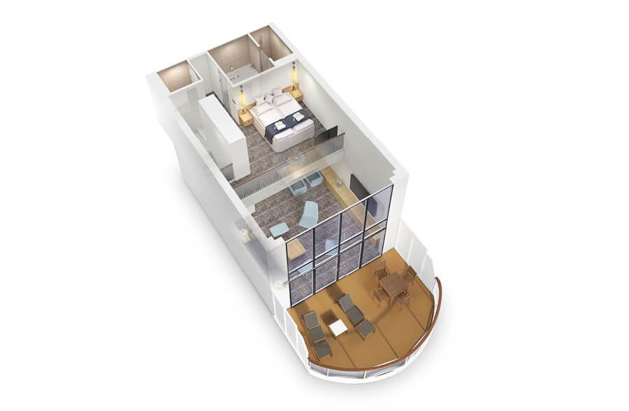 3D Grundriss Penthouse-Suite (Helios)