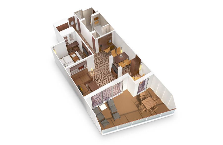 3D Grundriss Premium-Suite (Hyperion)